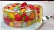 Beautiful cheesecake with fruit jelly/ Vanilla sponge cake/ RELAX