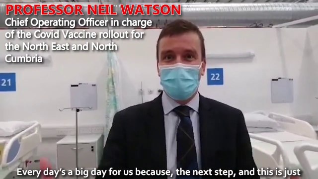 Vacccination rollout at the North East's Nightingale Hospital