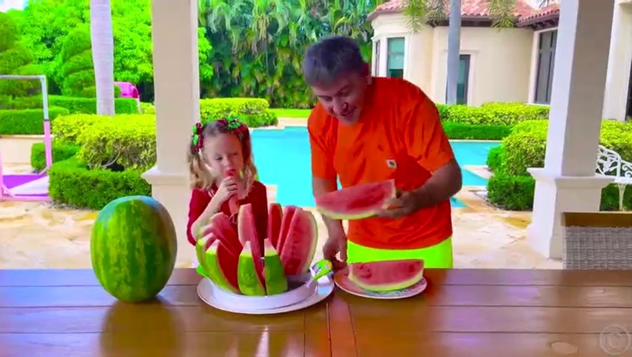 Nastya and Watermelon with a fictional story for kids