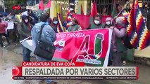 Eva Copa recibe respaldo de varios sectores en El Alto