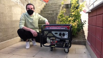 Elektriksiz kalan üniversite öğrencisinin talebini geri çevirmediler, jenatör ile imdadına yetiştiler