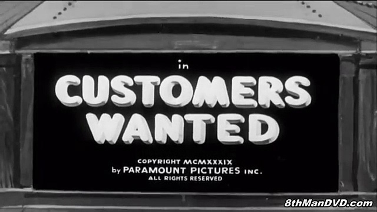 POPEYE THE SAILOR MAN Customers Wanted (1939) (Remastered) (HD 1080p) Pinto Colvig, Margie Hi