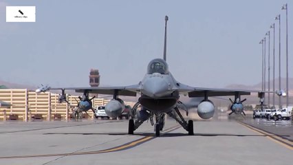 F-16 Fighter Jets Preflight + Takeoff/Landing At Nellis AFB