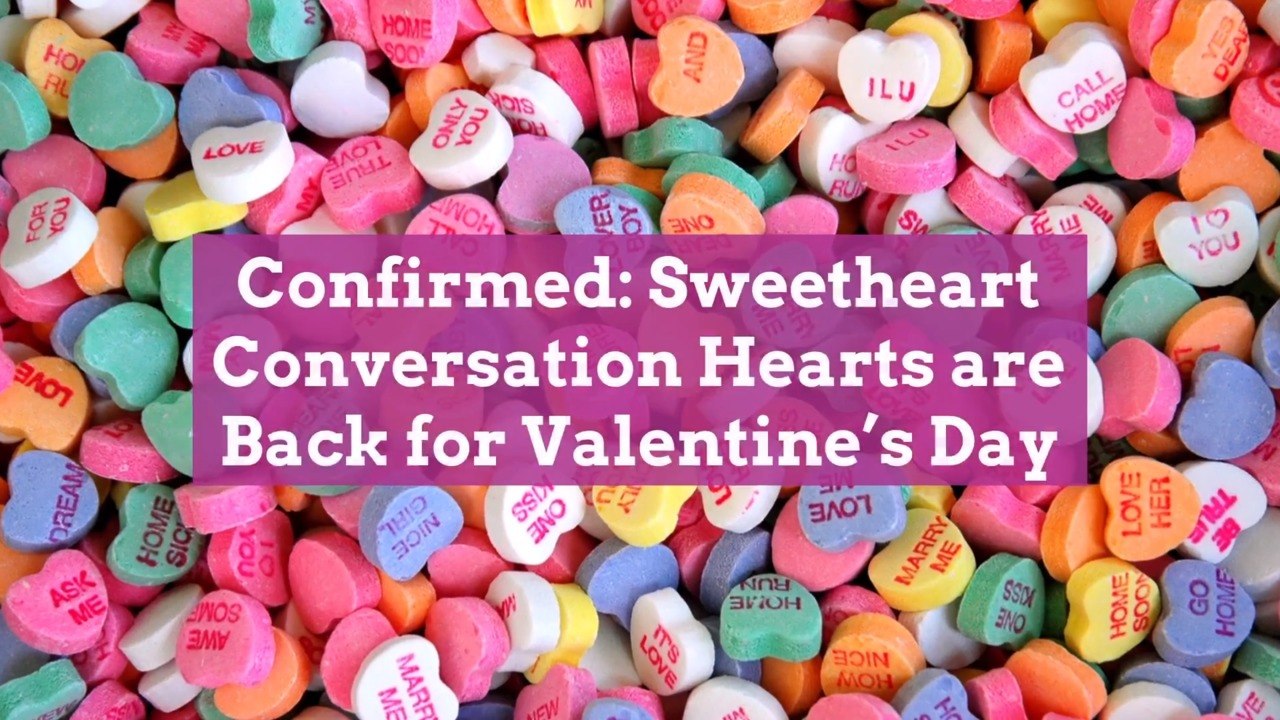 Confirmed: Sweetheart Conversation Hearts are Back for Valentine’s Day