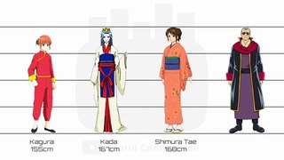 Gintama | Characters Height Comparison 銀魂 | キャラクター身長比較