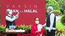 Momen Saat Presiden Jokowi Disuntik Vaksin Covid-19 Untuk Kedua Kalinya