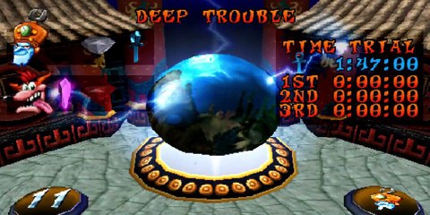 Crash Bandicoot 3 - Deep Trouble - Time Trial - PLAYSTATION SONY Walkthrough
