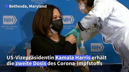 Piks: Kamala Harris erhält zweite Corona-Impfdosis