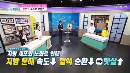 「호르몬 변화」 나이 들수록 늘어나는 뱃살의 원인 TV CHOSUN 210127 방송
