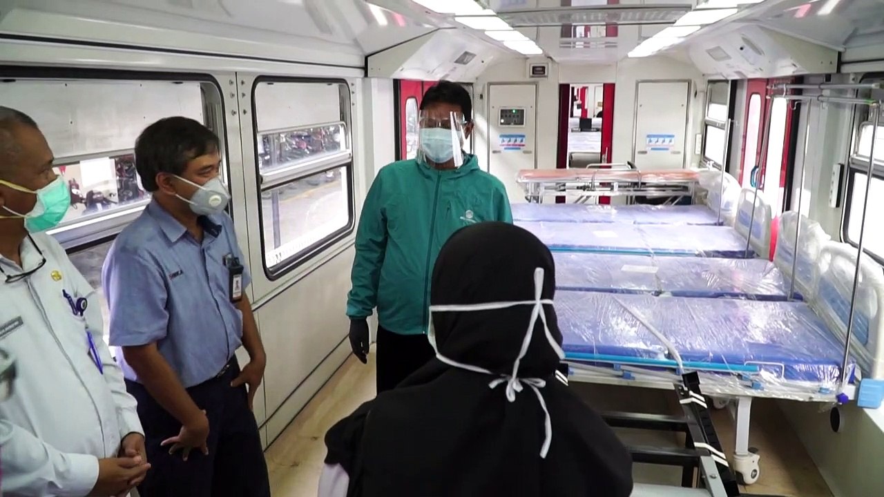 Indonesia turns train carriages into Covid-19 hospital amid surge in cases