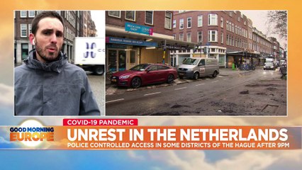 Dutch police out in force to prevent further anti-lockdown rioting