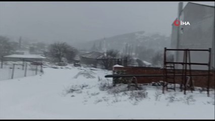 Balkan köylerinde kar yağışı etkili oldu