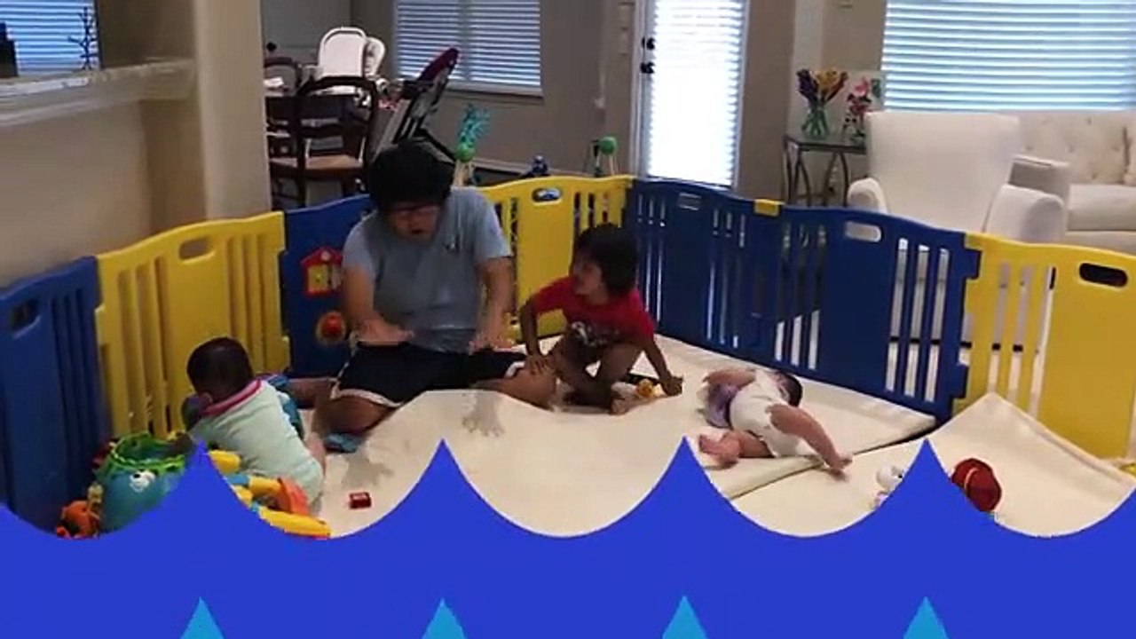 Ryan pretend play Weather with Family!!!