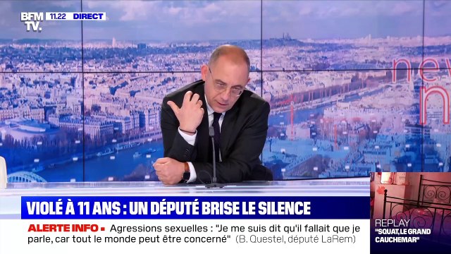 BFMTV : Le témoignage poignant du député Bruno Questel au sujet de son viol à 11 ans