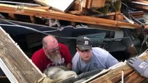 Dog rescued from tornado-damaged home in Alabama