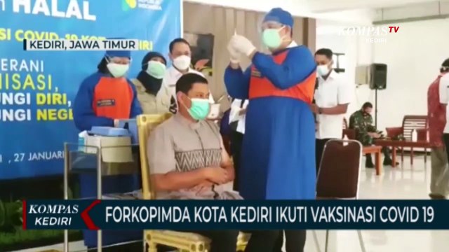 Forkopimda Kota Kediri Ikuti Vaksinasi Covid-19