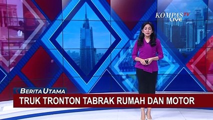 Download Video: Pengendara Motor Luka-luka Akibat Truk Tronton Tabrak Rumah Dan Motor Milik Warga