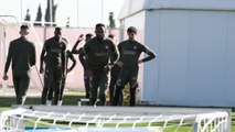 Entrenamiento del Atlético antes de enfrentarse al Cádiz