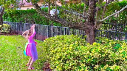 Nastya and a tea party for her kittens