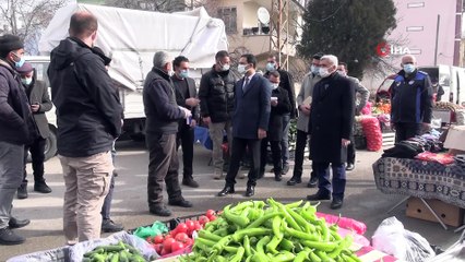 Başkan Vekili Aslan’dan pazar esnafına ziyaret