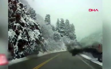 ABD’de korkunç kaza! Uçuruma böyle yuvarlandı