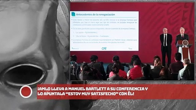 ¡AMLO lleva a Manuel Bartlett a su conferencia y lo apuntala “Estoy muy satisfecho” con él!