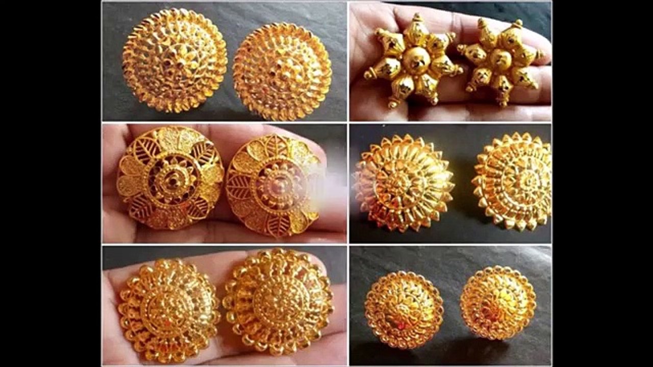 Top 10 Lightweight Gold Earrings Designs Gold Studs Indian
