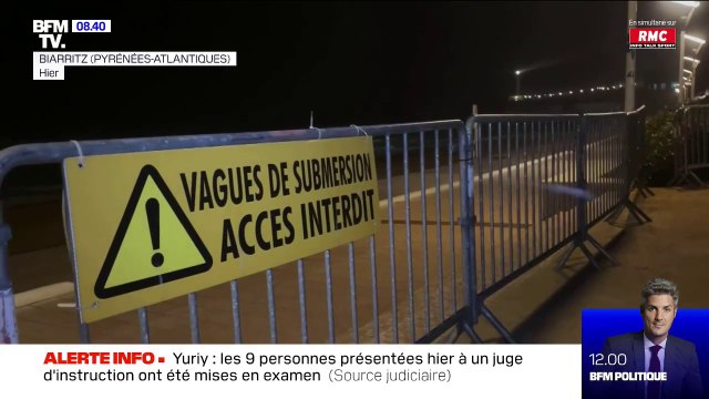 Tempête Justine: la vigilance orange vagues-submersion levée à Biarritz