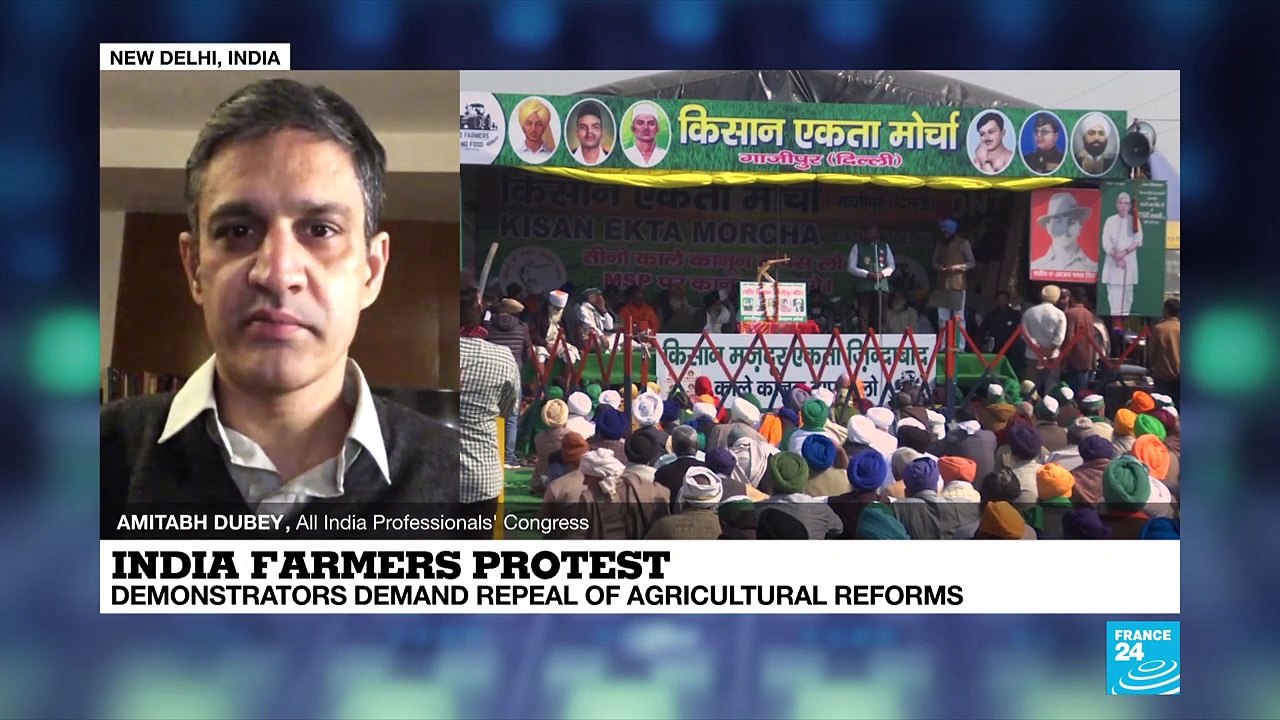 India Farmers protest: demonstrators demand repael,of agricultural reforms