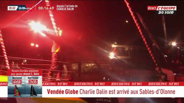Dalin, premier arrivé aux Sables-d'Olonne - Voile - Vendée Globe