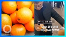 Penumpang pesawat habiskan 30 kg jeruk demi tidak bayar bagasi tambahan - TomoNews