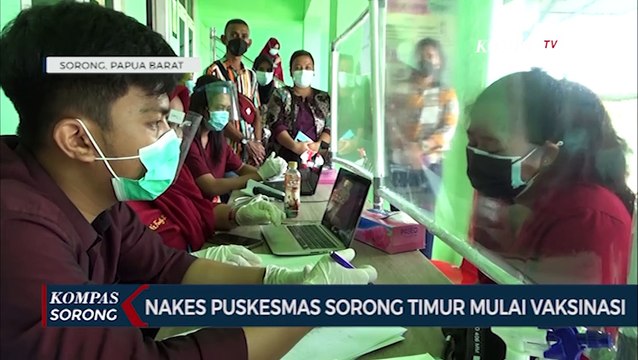 NAKES Puskesmas Sorong Timur Mulai Vaksinasi