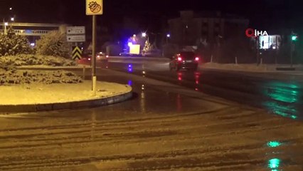 Kırıkkale’de kar yağışı etkili oldu