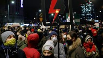 Thousands in Poland Protest Against Near-Total Abortion Ban