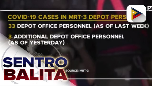 42 tauhan ng MRT-3 kabilang ang dalawang opisyal nito, nagpositibo sa COVID-19; MRT-3, nilinaw na walang nagpositibo na station personnel