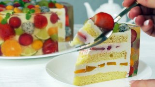 Then delight! Unusually beautiful Cake with fruits! Cooking with Oksana Pashko