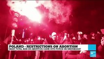 Protests as Poland adopts near-total ban on abortion