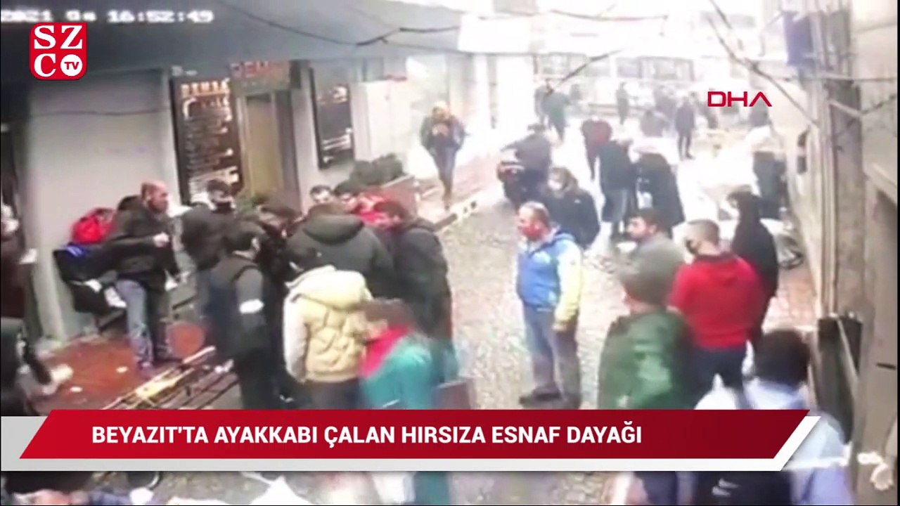 Beyazıt’ta ayakkabı çalan hırsıza esnaf dayağı