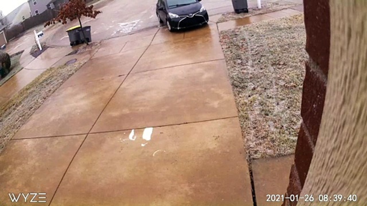 Surprisingly Speedy Slide Down Icy Driveway