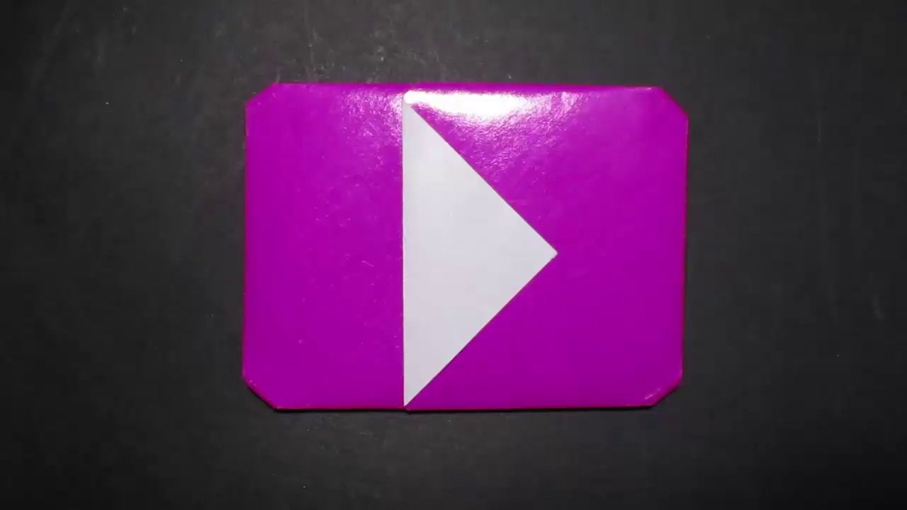Origami Youtube Logo Making | Paper Youtube Logo | How To Make An Easy Origami Youtube Play Icon/Logo | Origami Paper Crafts