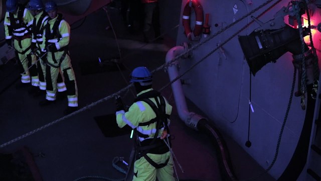 Norwegian Frigate • Conducts Replenishment at Sea • NATO Exercise Trident Juncture