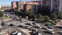 Llegada a Valencia de los hosteleros de Castellón para pedir ayudas al sector