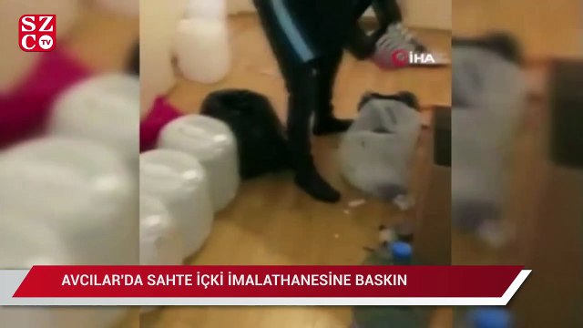 Avcılar'da sahte içki imalathanesine baskın