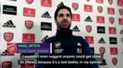 Odegaard-Messi comparison a 'losing battle' - Arteta