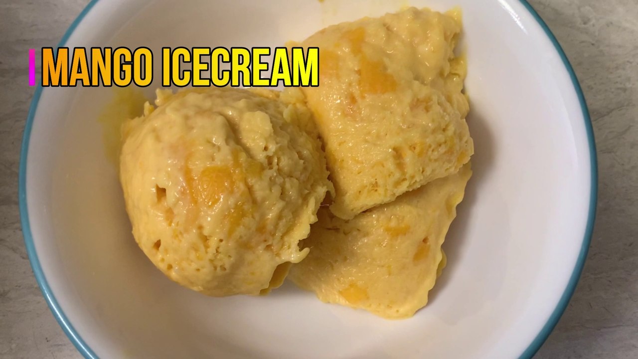 Mango Ice Cream Recipe - Homemade Ice cream (Only 3 Ingredients) | No Eggs | No Ice Cream Machine