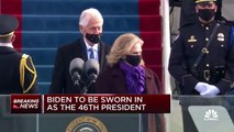 Former Presidents Clinton, Bush and Obama arrive at Joe Biden's inauguration