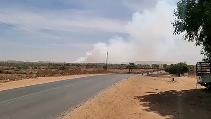 Incendie à Darou Khoudoss (ICS) : un nuage de fumée causé par le feu inquiète...(Vidéo + Photos)