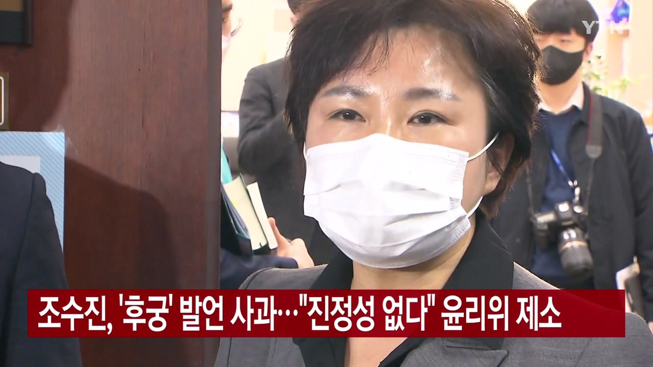 [YTN 실시간뉴스] 조수진, '후궁' 발언 사과..."진정성 없다" 윤리위 제소 /...