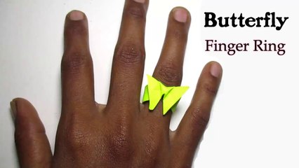 Paper Butterfly Finger Ring | Origami Finger Ring | How to Make Butterfly Ring with Paper | Paper Finger Ring Making