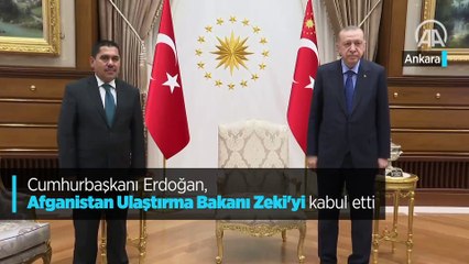Cumhurbaşkanı Erdoğan, Afganistan Ulaştırma Bakanı Zeki'yi kabul etti